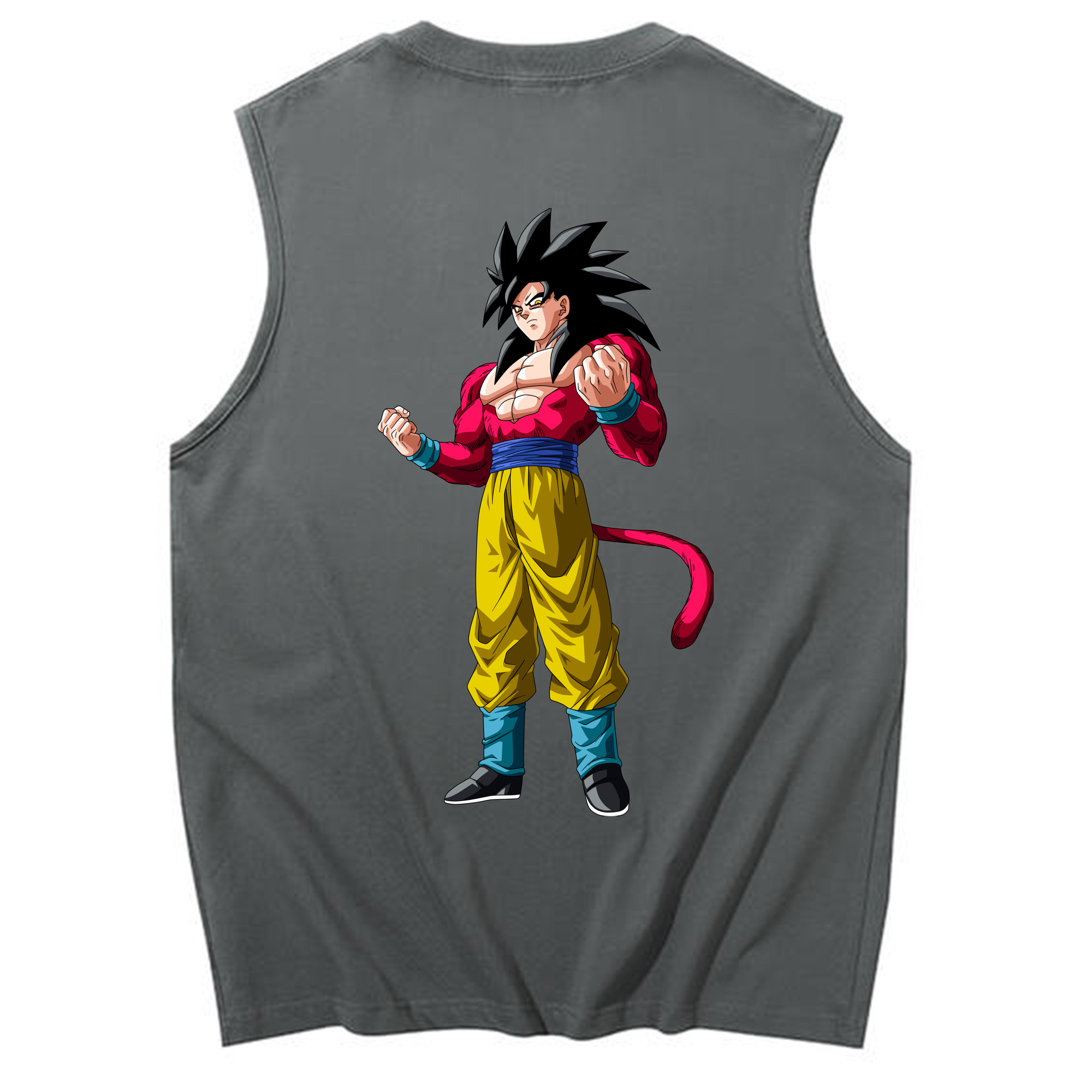 （画像用） ドラゴンボール 孫悟空（そん ごくう）Son Goku カカロット DRAGON BALL Kakarotto コットン100％タンクトップ（背面プリント）